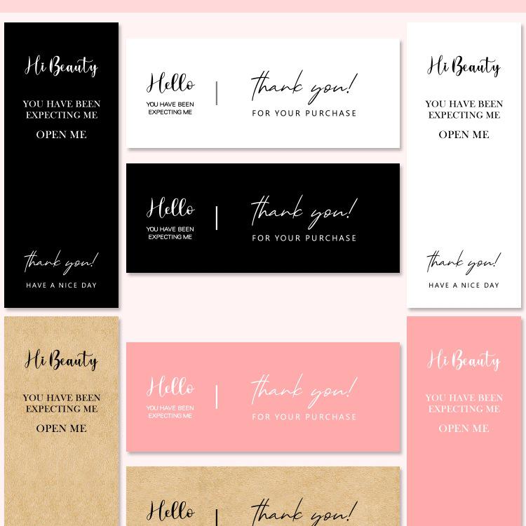 White Airplane Thank You Sealing Stickers for Gift or Cardboard Boxes