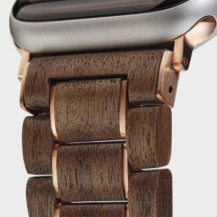 Apple Watch Wood Strap 38/40/42/44mm Walnut Compatible with SE/6/5/4/3/2/1