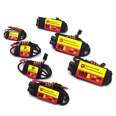 Bidirectional Adjustable 12A 20A 30A 40A 60A 80A 100A Brushless ESC UBEC Output For Aircraft Ship Underwater Propeller
