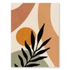 Green Terracotta Nordic Modern Canvas Painting Leaves Colour Block Bedroom Frameless Poster Bohemian Abstract Wall Art Beige