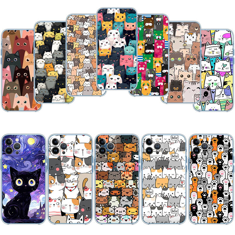 Cat Cartoon Case for Motorola G10 G20 G04 E30 E40 E22 E20 E13 E15 G22 G23 G05 G75 G35 G55 E22S E7 G6 G7 G8 G9 Plus Power Play