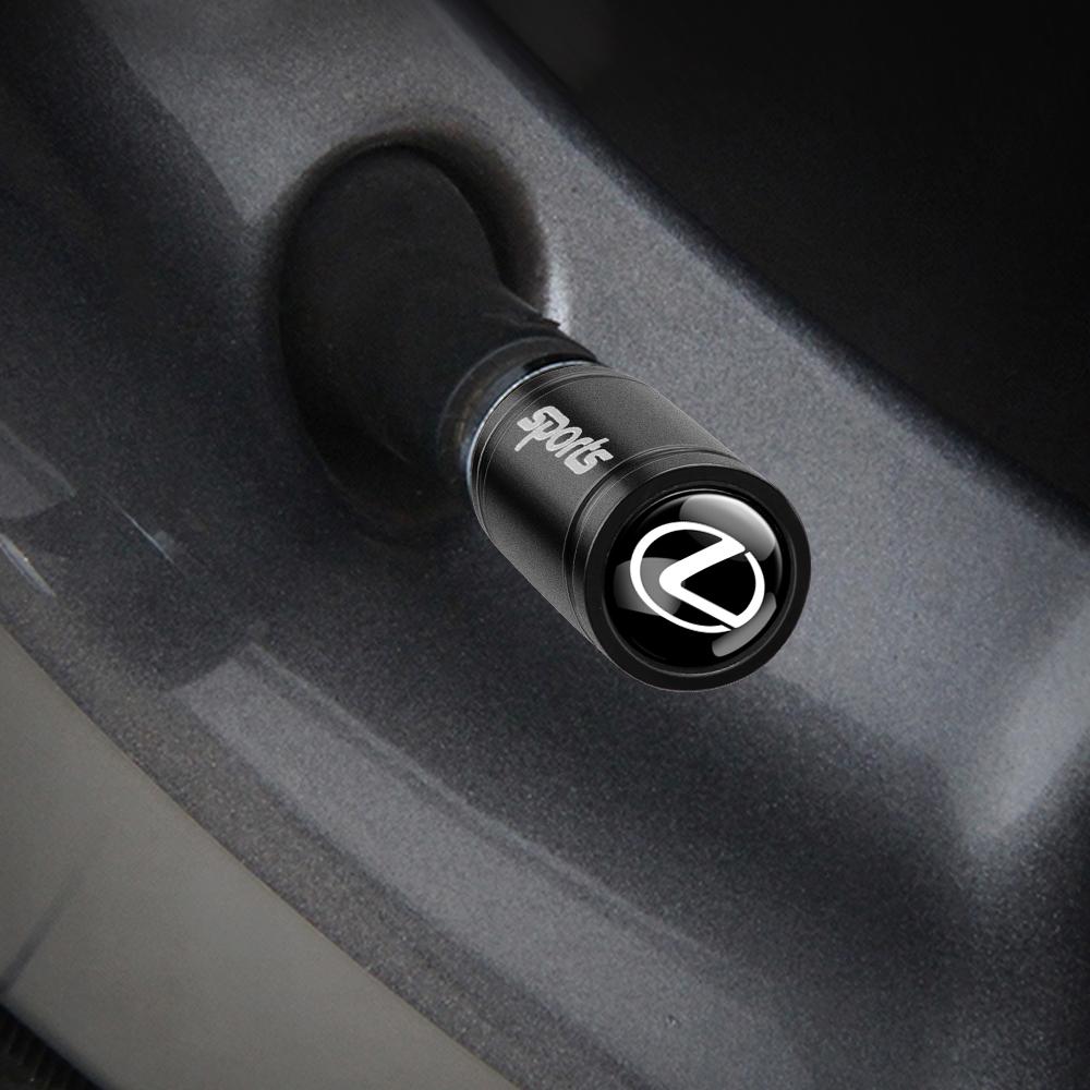 4Pcs Car Logo Tire Valve Cap Wheel Air Stems Cover Accessories For Lexus LS LC IS350 ES300 GS350 CT200h GX460 LX570 RX500h NX300