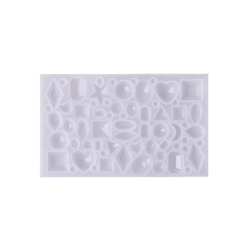 1PCS DIY mirror jewelry crystal Epoxy resin mold love geometry moon variety gemstone pendant mold