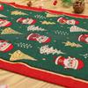Christmas Decoration Chenille Jacquard Table Runner Printed Table Decoration Santa Claus Printed Table Mat