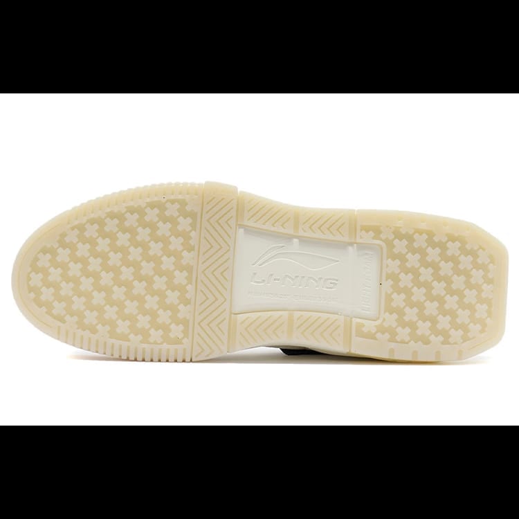 Li Ning Enlightenment Textile, Synthetic Leather Abrasion Resistant Breathable Low Top Skateboard Shoes Women's White AGCR232-7