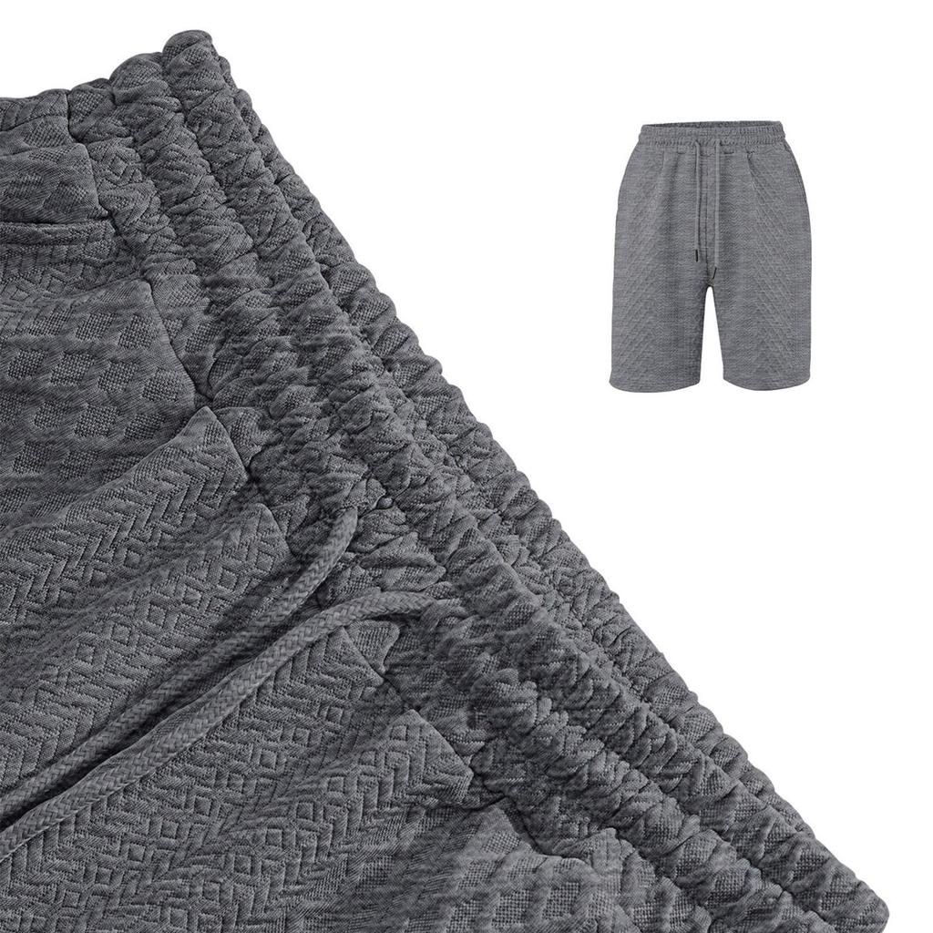 Men'S Straight Work Pants Fashionable And Casual Drawstring Shorts