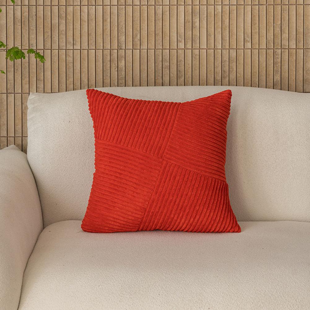 Corduroy Throw Pillow Cover Geometric Pattern Pillowcase Boho Textured Corduroy Pillow Covers for Farmhouse for Sofa Room