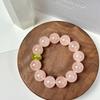 Natural Rose Quartz Beaded Bracelet Women 12mm 14mm Pink Crystal Handmade Jewelry Gift