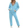 Women's 2-piece Hooded Tracksuit Set With Zip-up Casual Sweatpants And Tracksuit
