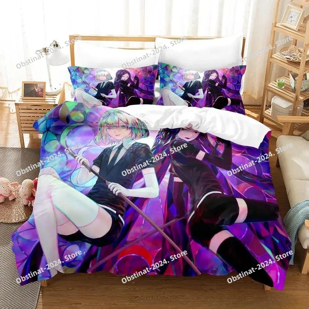 3D Print Anime Houseki no Kuni Bedding Set Printed Duvet Cover Pillowcase Single Double Style Queen King Size Sets