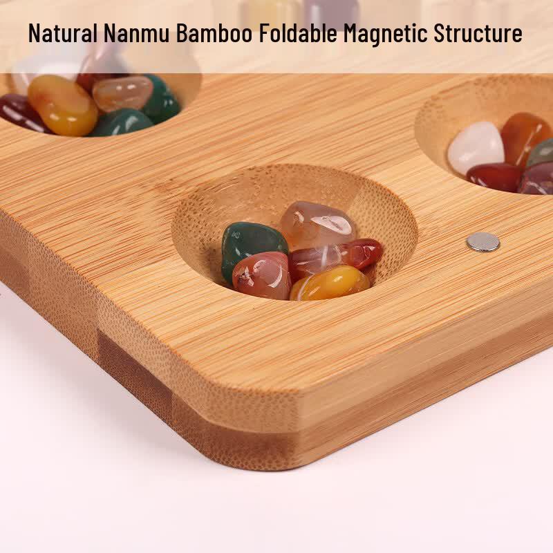 Large Bamboo Folding Mancala Game Set