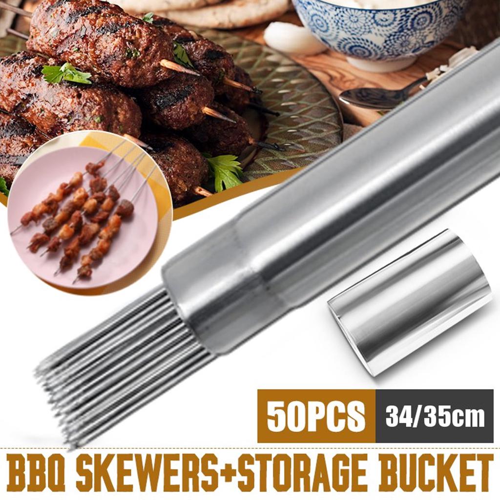 8 Pc Metal BBQ Cooking Skewers Stainless Steel Barbecue Kebab Food Grill Sticks 8 Pc Metal BBQ Cooking Skewers Stainless Steel Barbecue Kebab Food Grill Sticks