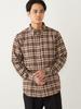 Ships Colors Men's Machine Washable Flannel Button-Down Shirt, Brown, Size XL, 211150013