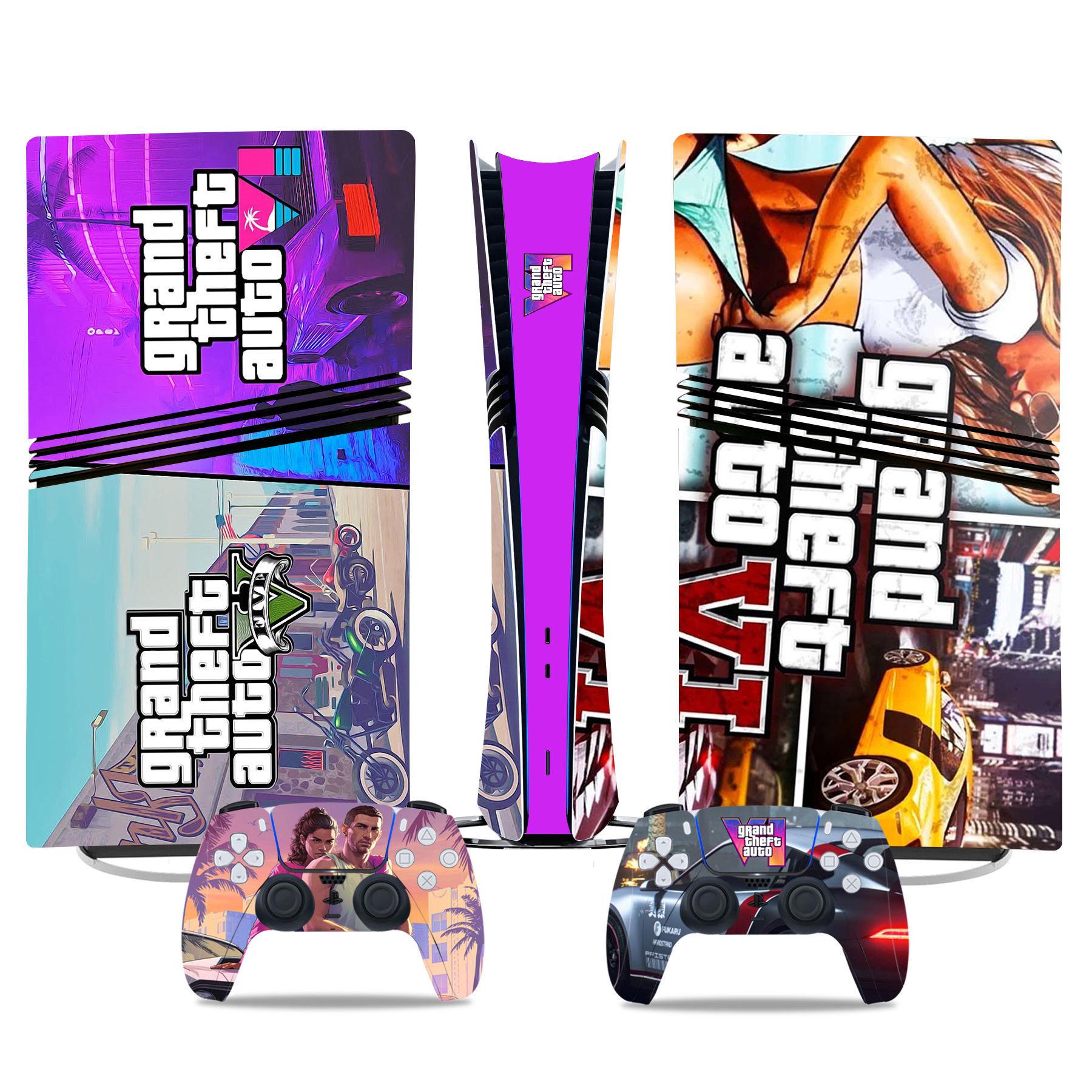 Játékkonzol színes matricák, színes fólia testmatricák, Grand Theft Auto GTA6 kontroller matricák E