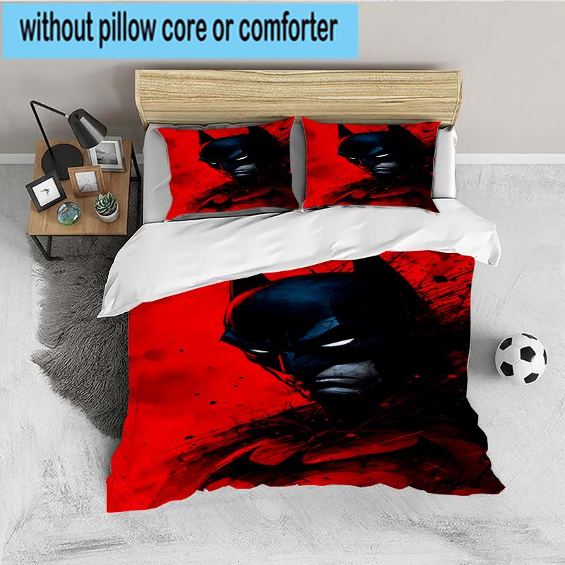 3PCS Breaks Through Bat Bedding set,Ideal For1pc Duvet Cover And 2pcs Pillowcases Perfect for Christmas gift,Ideal for Bedroom, Dormitory