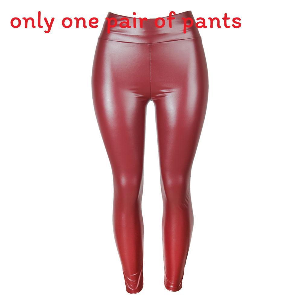 Pu Leather Pants For Women With High Waist And Slimming Fit For Casual Wear