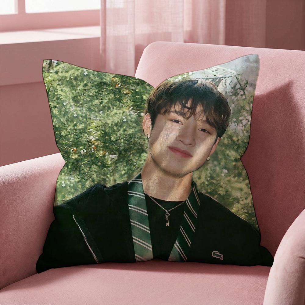 GORĄCY-KPOP B-Bang'S C-Chan'S Poszewka na poduszkę typu cushion Wielofunkcyjna poszewka na poduszkę do domu i samochodu - Dwustronna, Miękka i Trwała do codziennego użytku