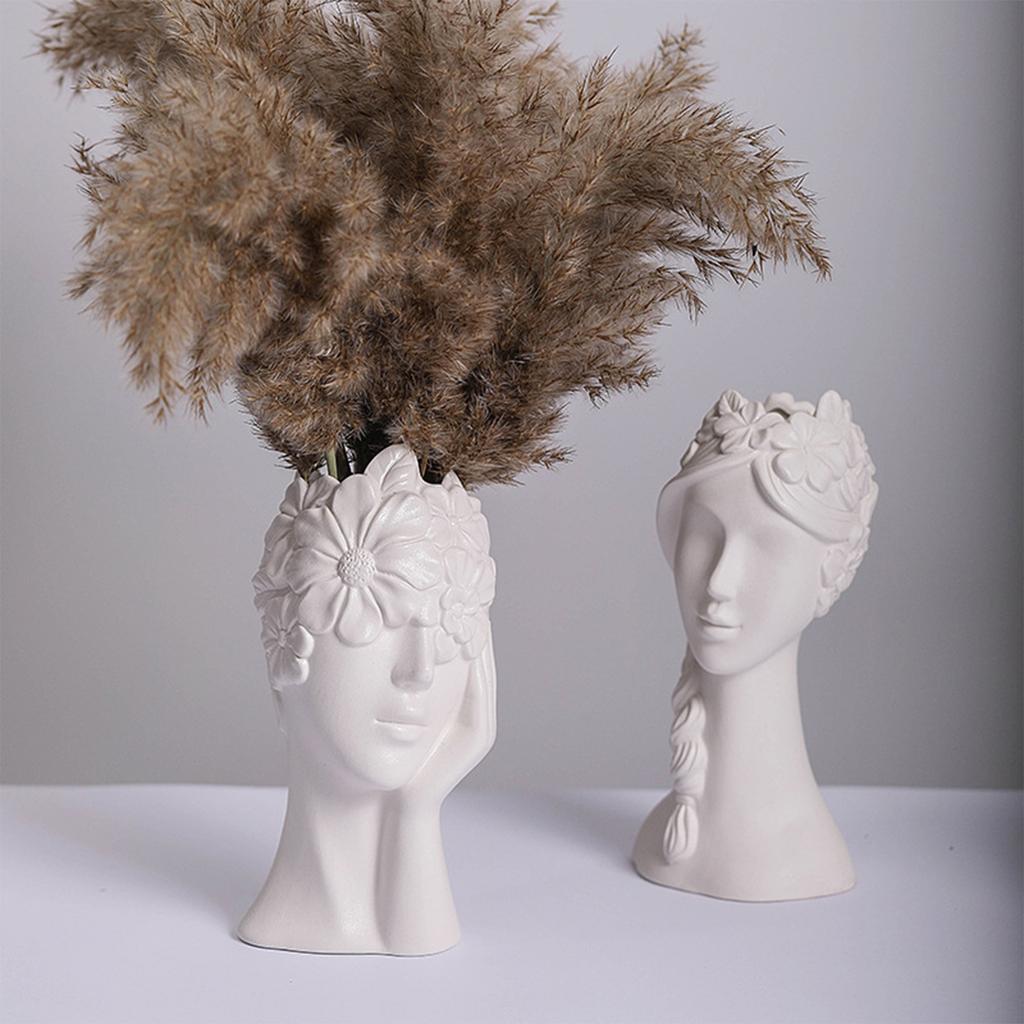 Vase Weiße Keramikvasen für Zuhause Wohnzimmer Gästehaus Dekoration