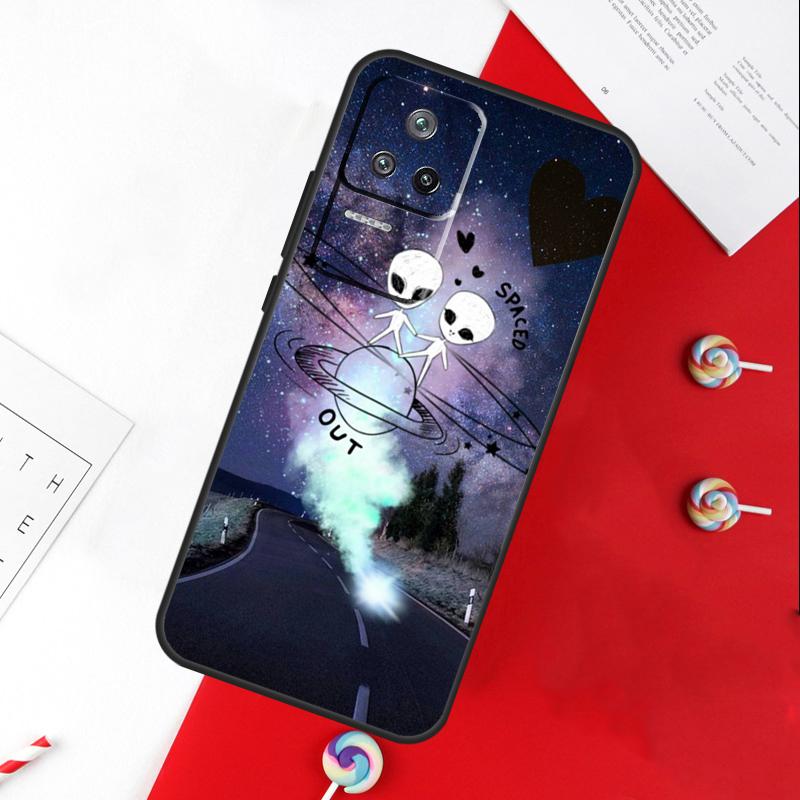 Aesthetic Alien Cover For Xiaomi 14 Ultra 15 13 11T 12T 13T 14T Pro POCO X7 Pro X3 X5 X6 M6 F5 F6 Pro Case