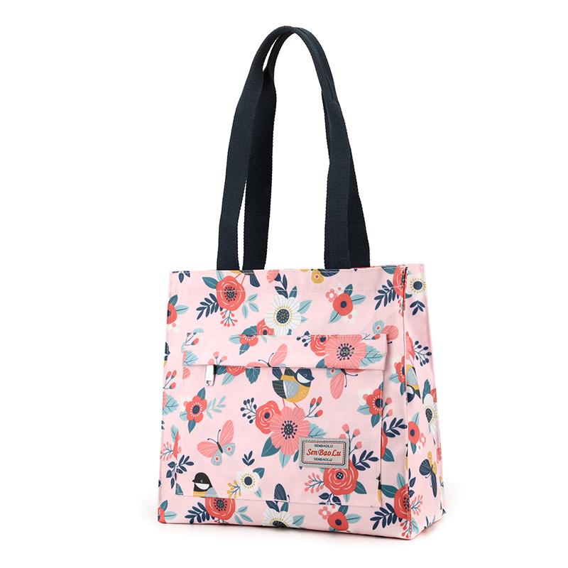 New Women Handbag Floral Printed Beach Shopping Large Capacity Tote Bag Fashion Casual High Capacity Travel Ladies Shoulder Bag