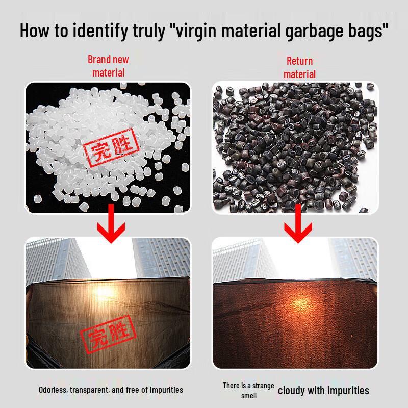 JINGRUIXIANG Large Thickened Black Trash Bags, 100 Count