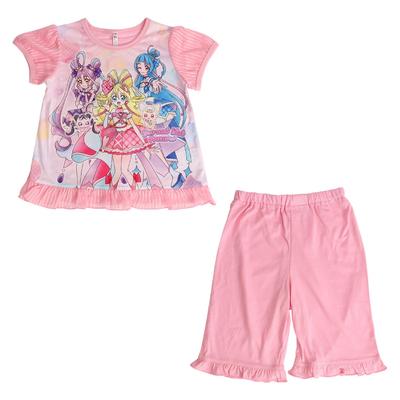 Pajama Set Bandai Kimi To Idol Gives You Glowing Pajamas A Pattern Girls 572 Pink [Airin] PreCure Courage! (100cm/110cm/120cm/130cm) (Pink/Lavender)