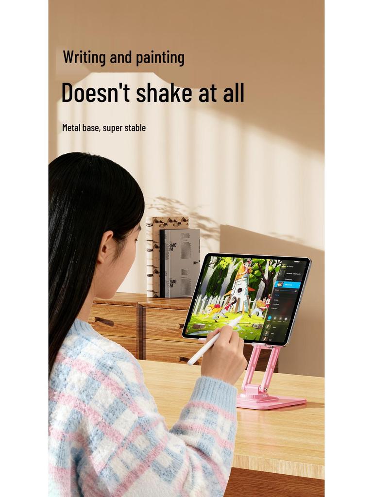 360° Rotating Metal Tablet & Phone Stand - Foldable Desktop Holder