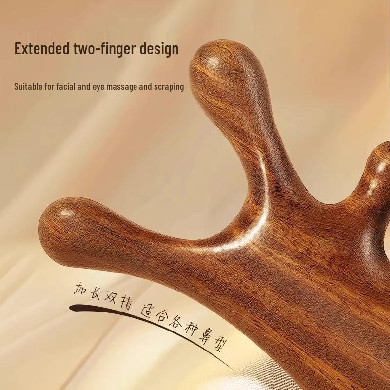 Multifunctional Sandalwood Scalp & Head Massager Comb for Hair Loss and Gua Sha Therapy