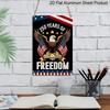 2D Flat, 1pc "250 Years of Freedom 1776-2026" Aluminium Sign - 8"x12" Patriotic Bald Eagle & USA Flag Decor, Perfect for America 250th Anniversary