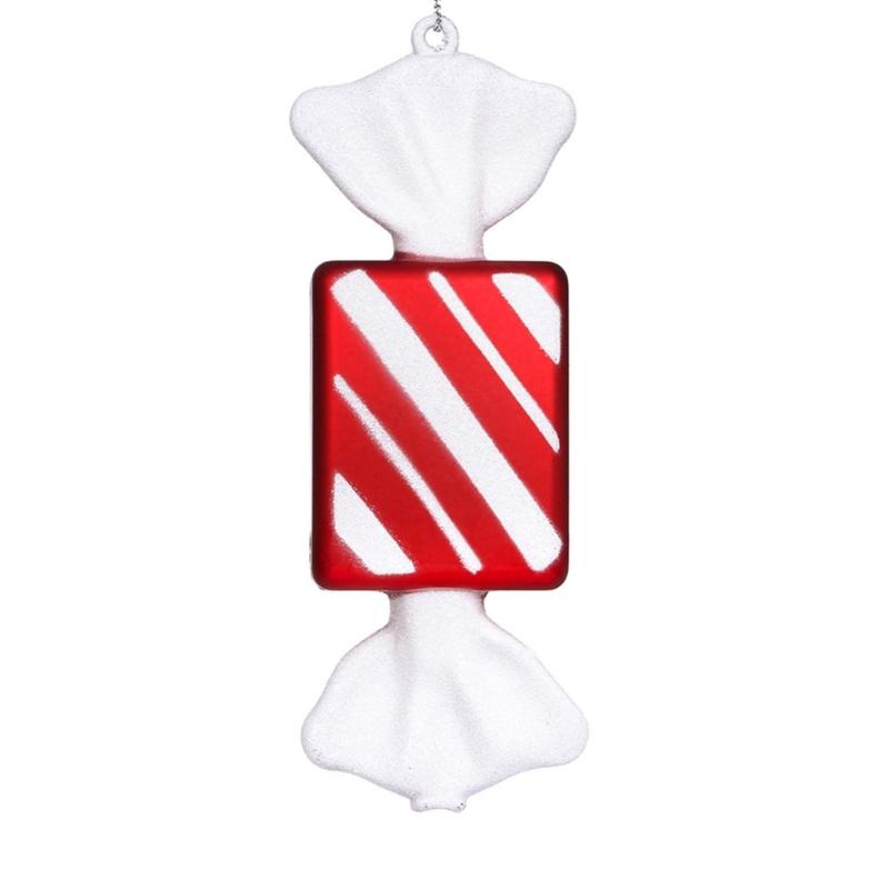 Christmas Candy Red White Decorative Pendant Charm Ornament Supplies for Tree Festival Party Decoration Gift Supplies