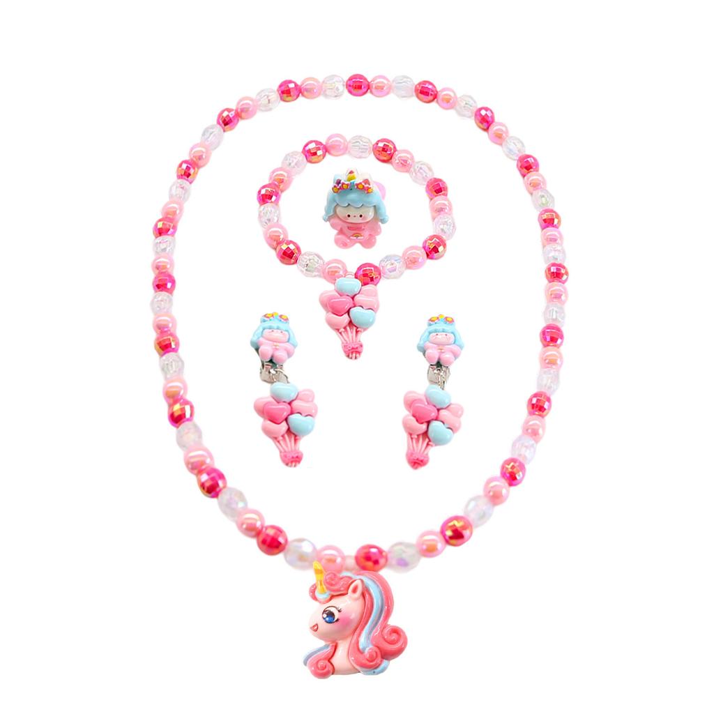 Unicorn princess accessories set, linking crown necklaces, headbands, girls' princess dress accessories, cross-border foreign trade