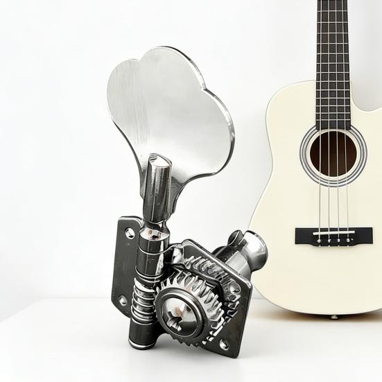 4Pcs Open Gear Bass Tuner Electric Bass Machine Head Left Right Hand Guitar Bass Tuning Key Peg Replacement Parts