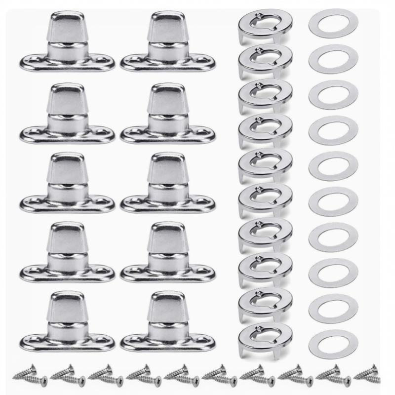 Marine Twist Lock Turn Button Fasteners 12/15 Sets Eyelet Stud Kit for Outdoor Canopy Sun Shade Sail Installation