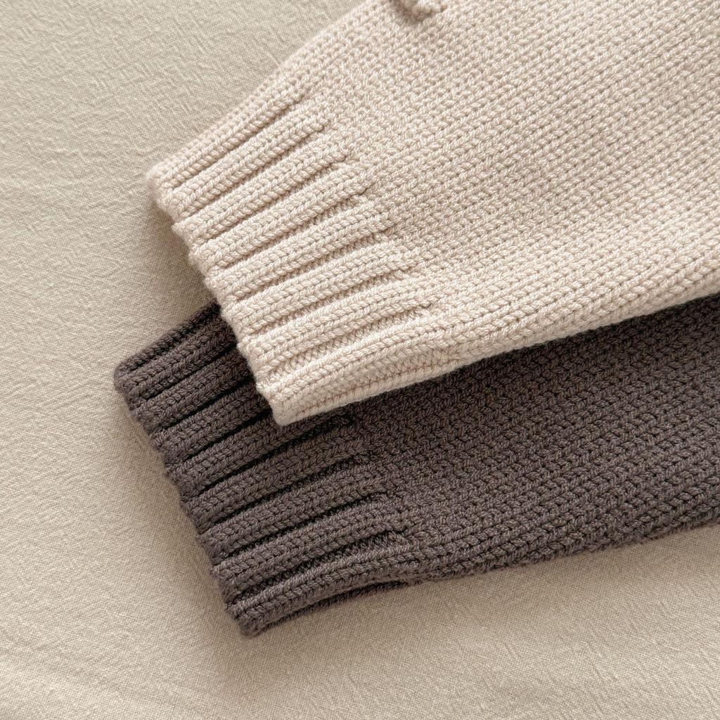 Embroidered Flower Knit Cardigan for Baby Girls, Wave Point Style, Thickened for Autumn and Winter