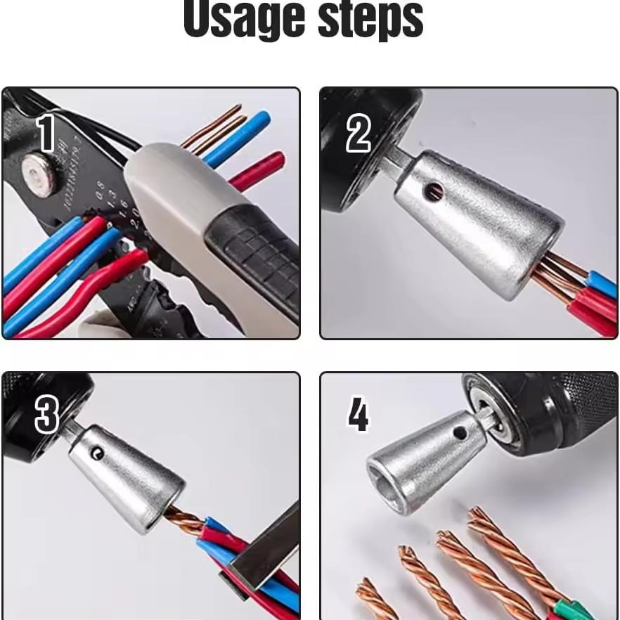 1/2PC Wire Twisting Tools Quickly Twister Electrician Artifact for Power Drill Drivers Twisted Connector Cable Device Multi-tool