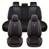 Full Set Car Seat Covers  Luxury Faux Leather Car Seat Covers, Universal Fit Full Coverage Protectors  Comfortable & Durable