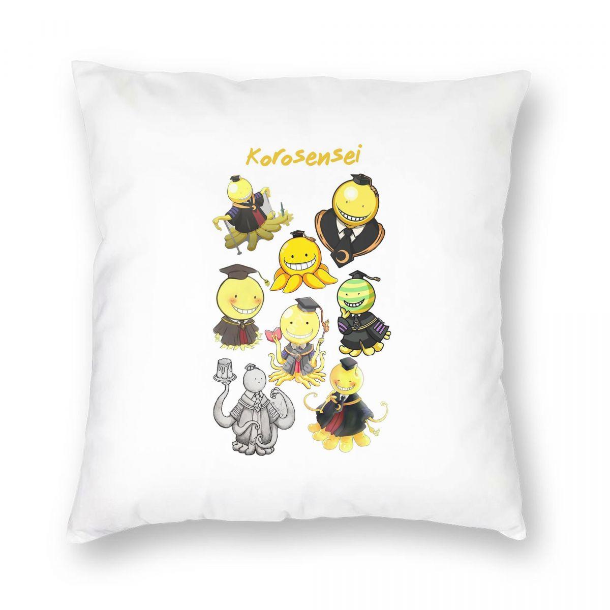 Класс Убийц Осьминог Коро Сенсей Квадратная Наволочка Чехол для Подушки Подушка Декоративная Подушка для Дома Дивана Гостиной 12x12Inch