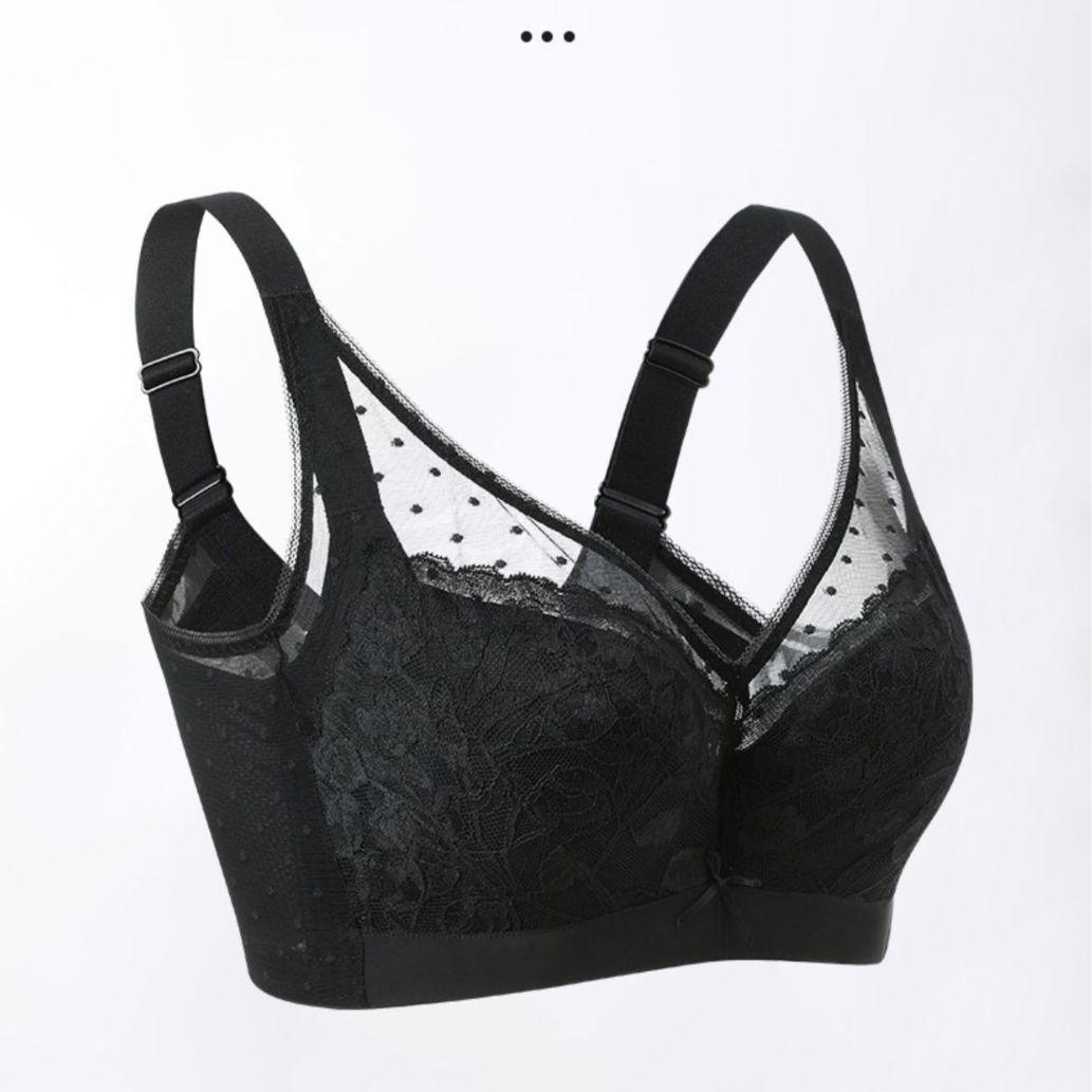

Большое нижнее белье, женский комплект без бретелек, непровисающий комплект, бюстгальтер с регулировкой груди, тонкое кружево 75, 80, 85, 90, 95, 100, 105 г 38/85D чёрный