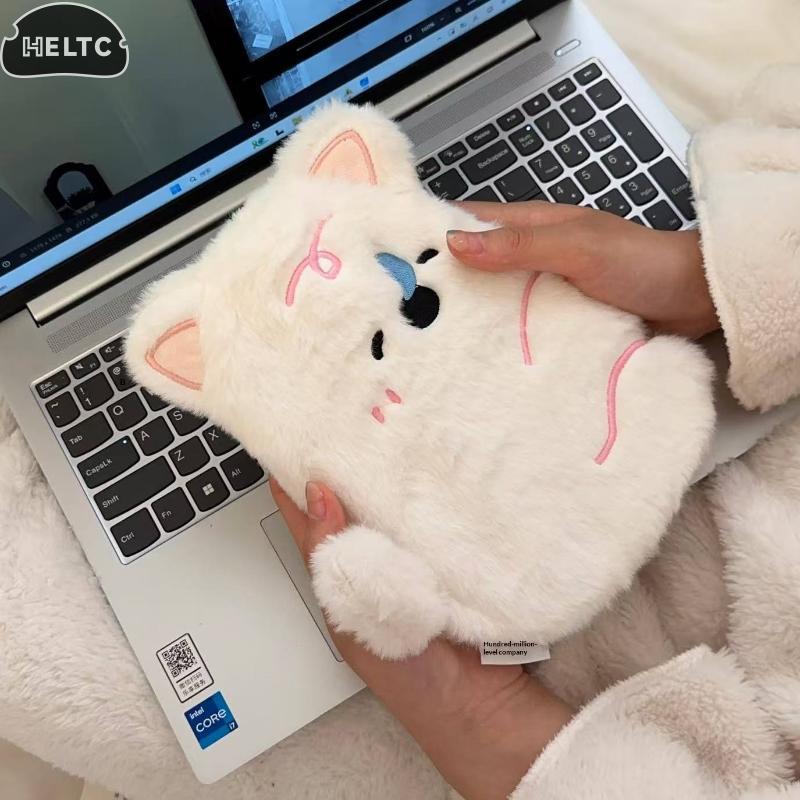 1*Rubber Fleece  The New Belly Warmer Thick Plush Hand Warmer Cute Cartoon Hot Water Bottle Warm Water Bag Multi-color Optional