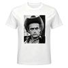 Tricou Grafic Portret Vintage Cowboy James Dean Alb-Negru