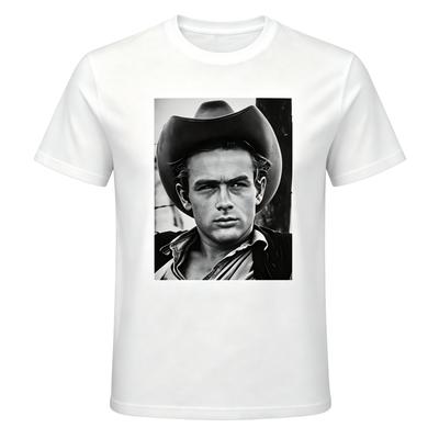 James Dean Cowboy Black White Vintage Portrait Graphic T-Shirt