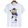 Funny Bear Print Tshirt Women Fashion Cartoon Harajuku Casual T-shirt Female Summer Short Sleeved Top Tees Unisex T Shirt