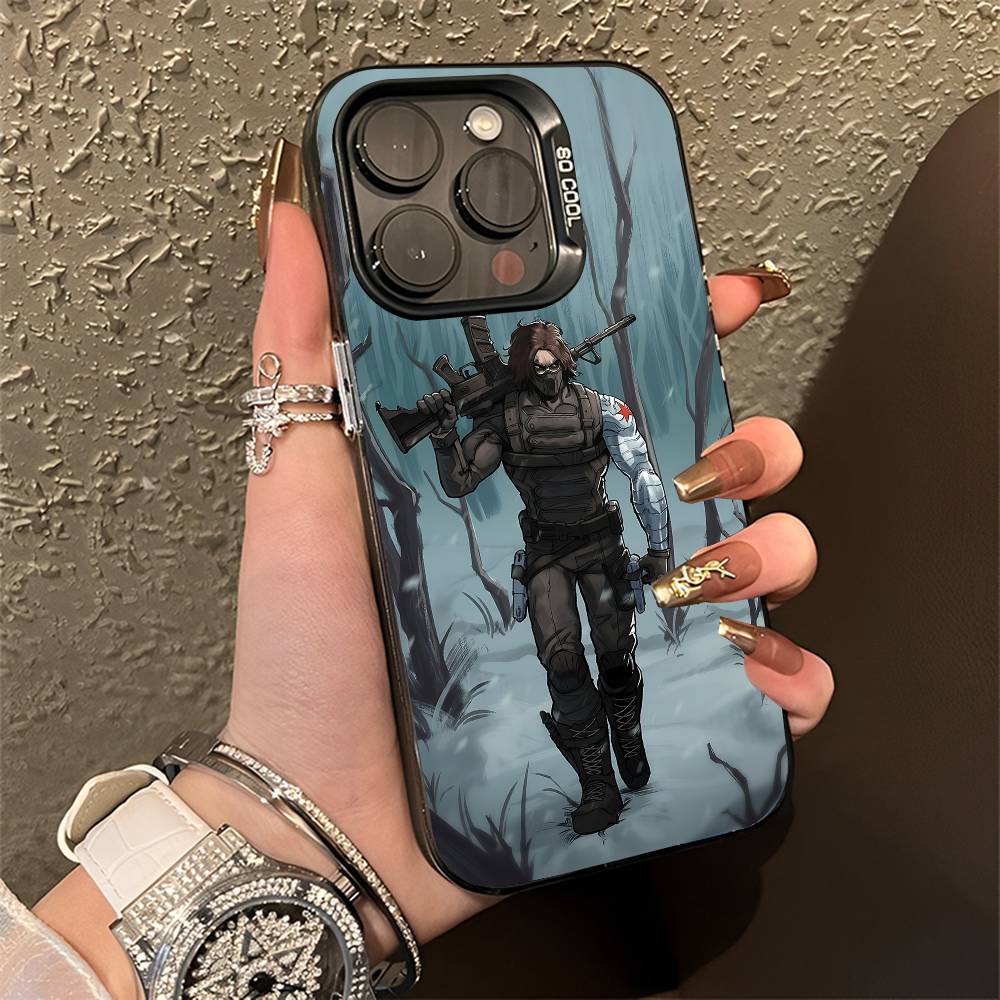 

W-Winter S-Soldier B-Bucky Phone Case For iPhone 15,17,12,14,13,16,11,E,Max,Plus,Air,Pro,Mini Matte Protect Cover iPhone16pro