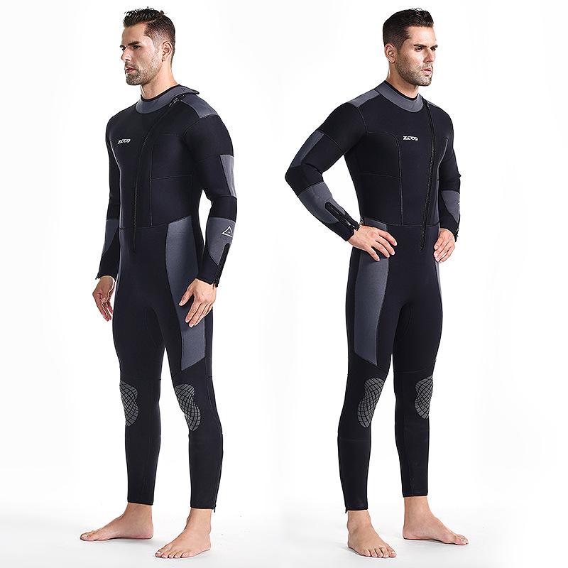ZCCO 5mm Herren Ganzkörper-Neoprenanzug: Warmer Taucher-, Winterbade-, Surf-, Schnorchelanzug