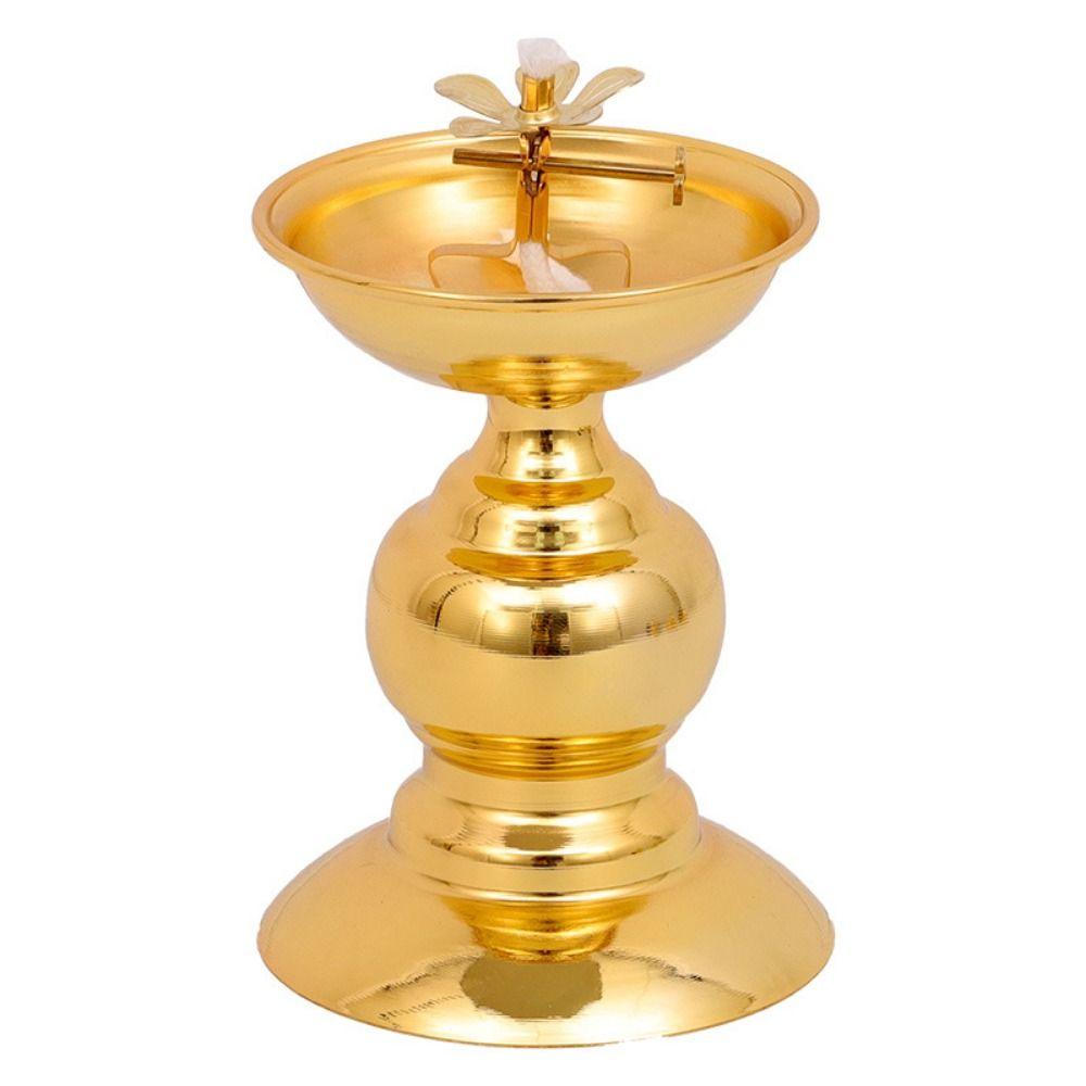 Anti-slip Butter Lamp Holder Exquisite Oil Dish Ornaments Vintage Zinc Zinc Alloy Oil Lamp Lamp Decor