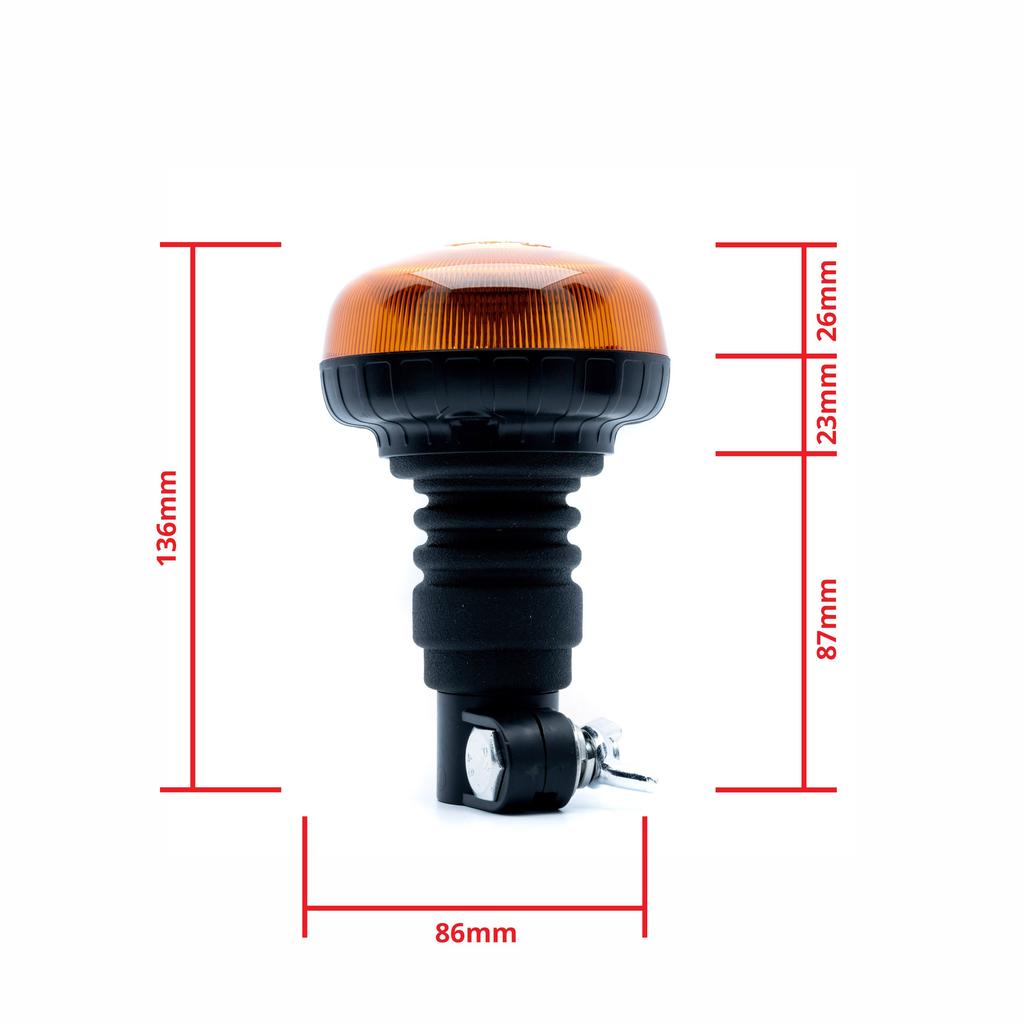 Lampa Ostrzegawcza Led 54W Na Trzpień, Homologacja Ece R65, Pomarańczowa