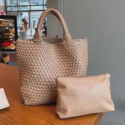Bolsa de ombro de couro macio Maillard outono inverno - leve, grande capacidade, estilo mãe e filho