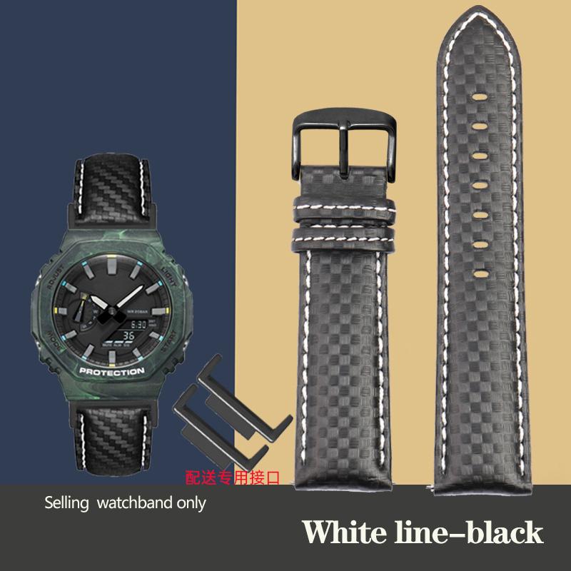 Carbon Fiber Modified Watchband For G-SHOCK Casio Black GA100 GA110 DW 5600 DW5600 GM2100 GA2100 GA2110 Fashion Watch Band Strap
