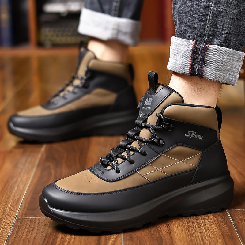 Comfortable Men's Basic Ankle Outdoor Male Hiking Shoes Treking Footwear Luxury Brand Winter Snow Boots New Leather Sneakers