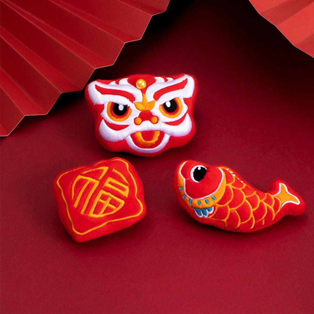 Cute Spring Festival Pin Lapel New Year Badge Creative Chinese Style Pin  Girl